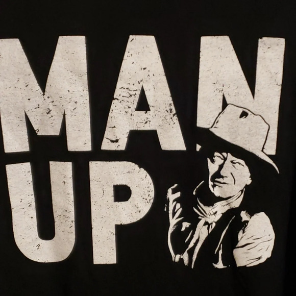 Man up John Wayne tshirt gildan lg - Picture 2 of 3
